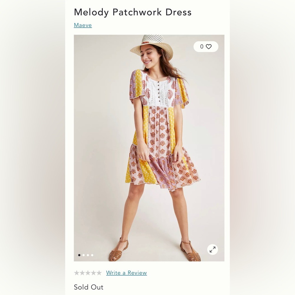By Anthropologie Boho Dress- NWT